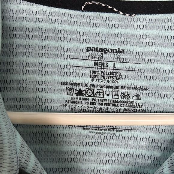 Patagonia Men’s Large Striped Capilene Mid-weight Zip Shirt - Picture 2 of 6